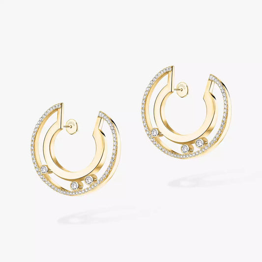 [✨Rose💎]Move Romane Small Diamond Hoop Earrings