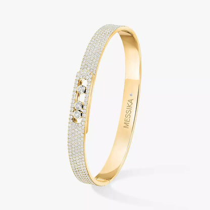 [✨Rose💎]Move Noa Full Pav茅 Diamond Bangle Bracelet