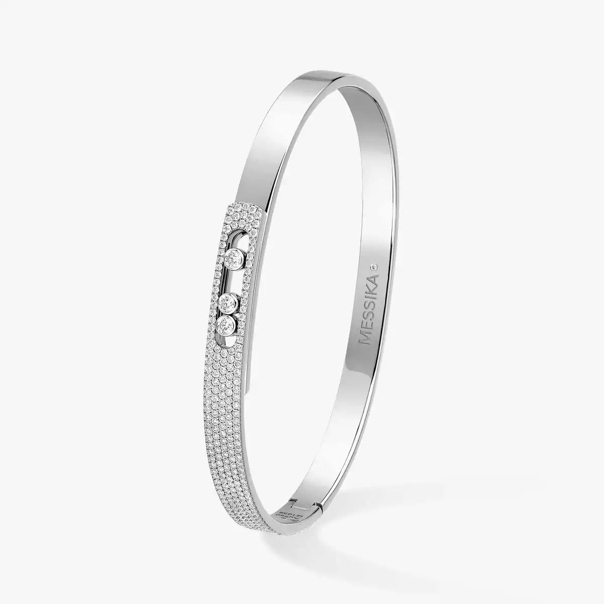 [✨Rose💎]Move Noa Rose Gold Pav茅 Diamond Bangle Bracelet