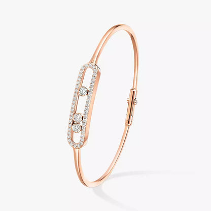 [✨Rose💎]Move Pav茅 Diamond Bangle Bracelet M