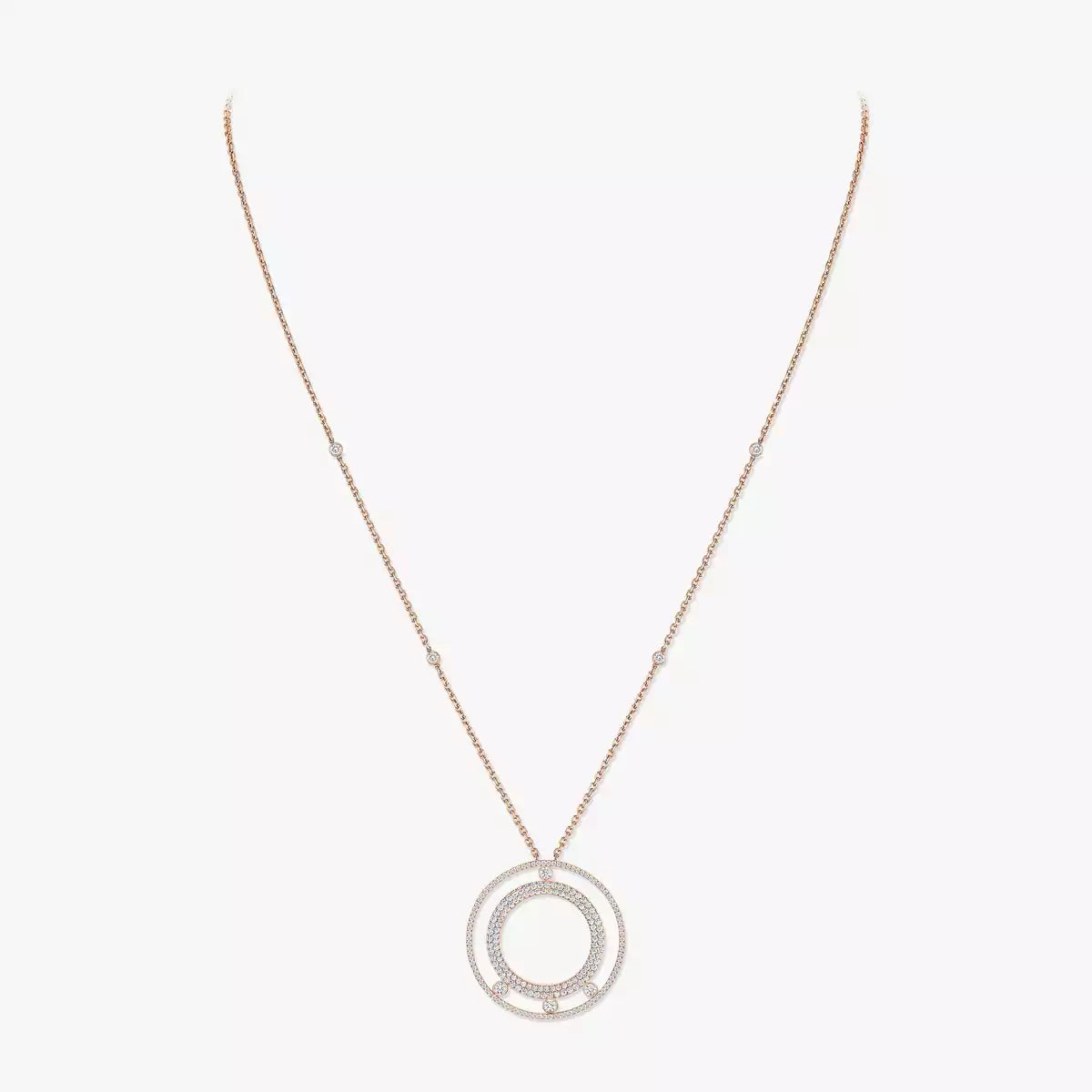 [✨Rose💎]Move Romane Long Pave_-Set Diamond Necklace