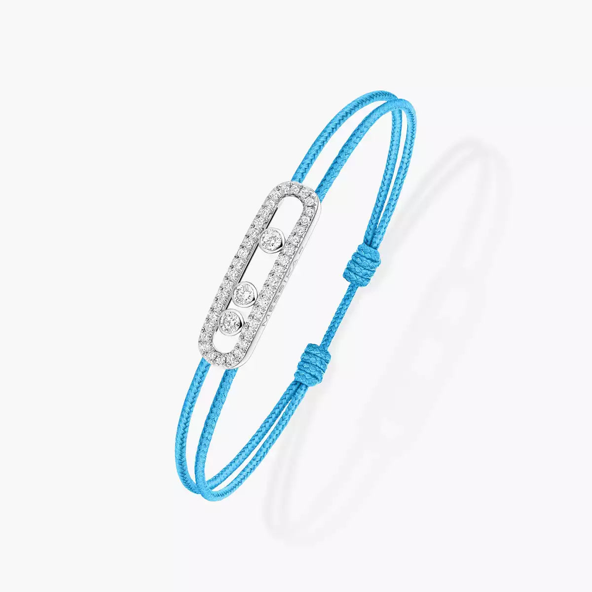 [✨Rose💎]Messika Care(s) pink cord pav茅 bracelet