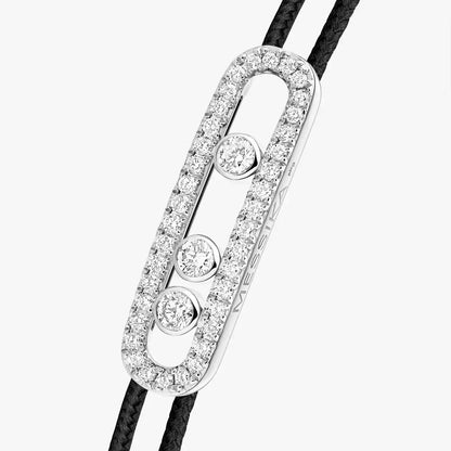 [✨Rose💎]Messika Care(s) pink cord pav茅 bracelet