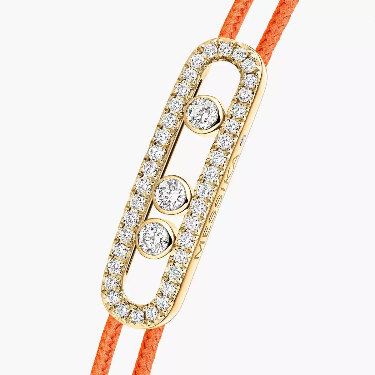 [✨Rose💎]Messika Care(s) pink cord pav茅 bracelet