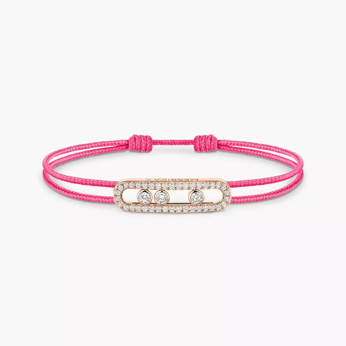 [✨Rose💎]Messika Care(s) pink cord pav茅 bracelet