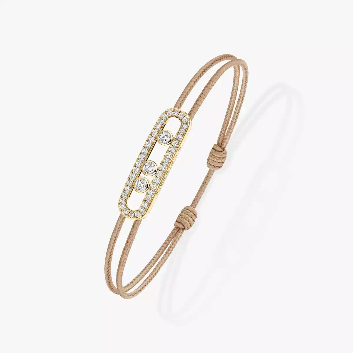 [✨Rose💎]Messika Care(s) pink cord pav茅 bracelet