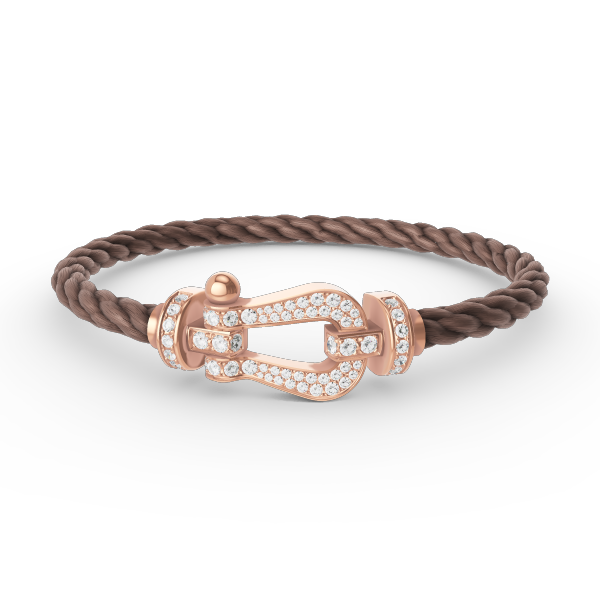 [✨Rose💎]FORCE LARGE HORSESHOE FULL DIAMOND BRACELET ROSE GOLD