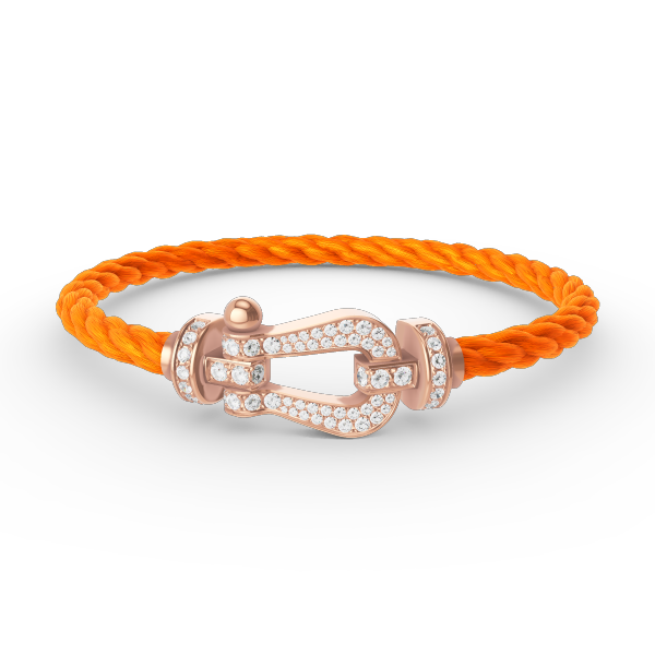 [✨Rose💎]FORCE LARGE HORSESHOE FULL DIAMOND BRACELET ROSE GOLD