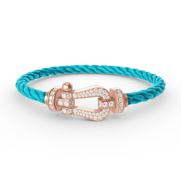 [✨Rose💎]FORCE LARGE HORSESHOE FULL DIAMOND BRACELET ROSE GOLD