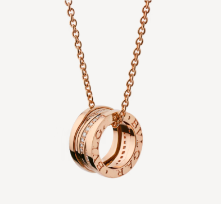 [✨Rose💎]ZERO 1 PINK GOLD DIAMOND NECKLACE