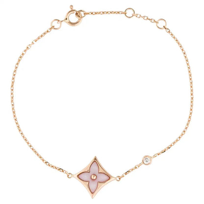 [✨Rose💎]STAR 1 DIAMOND PINK GOLD BRACELET