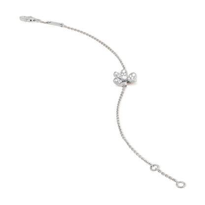 [✨Rose💎]FRIVOLE SILVER FLOWER DIAMOND BRACELET