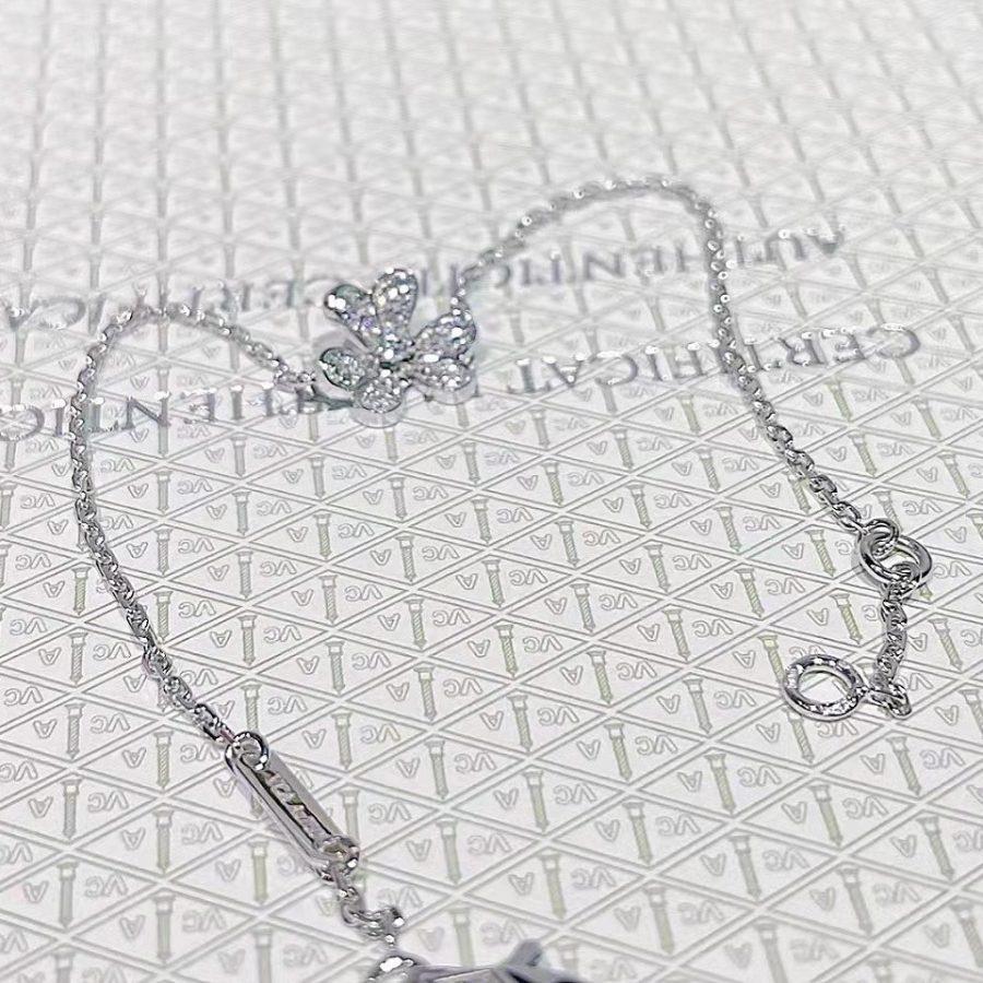[✨Rose💎]FRIVOLE SILVER FLOWER DIAMOND BRACELET