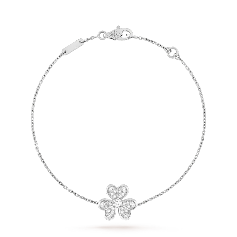 [✨Rose💎]FRIVOLE SILVER FLOWER DIAMOND BRACELET