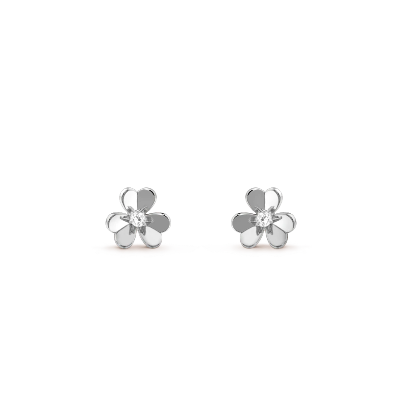 [✨Rose💎]FRIVOLE MINI SILVER FLOWER EARRINGS