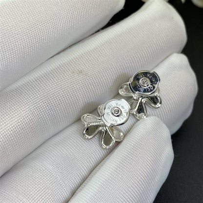 [✨Rose💎]FRIVOLE MINI SILVER FLOWER EARRINGS