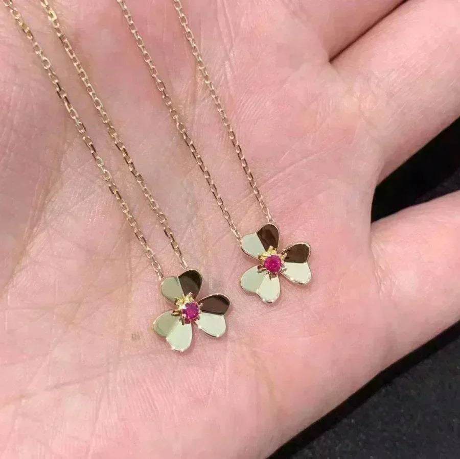 [✨Rose💎]FRIVOLE GOLD FLOWER NECKLACE