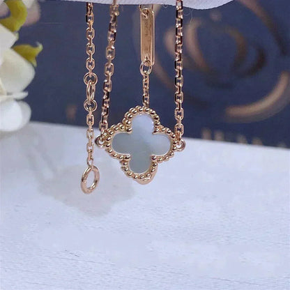 [✨Rose💎]CLOVER WHITE MOP SINGLE FLOWER BRACELET