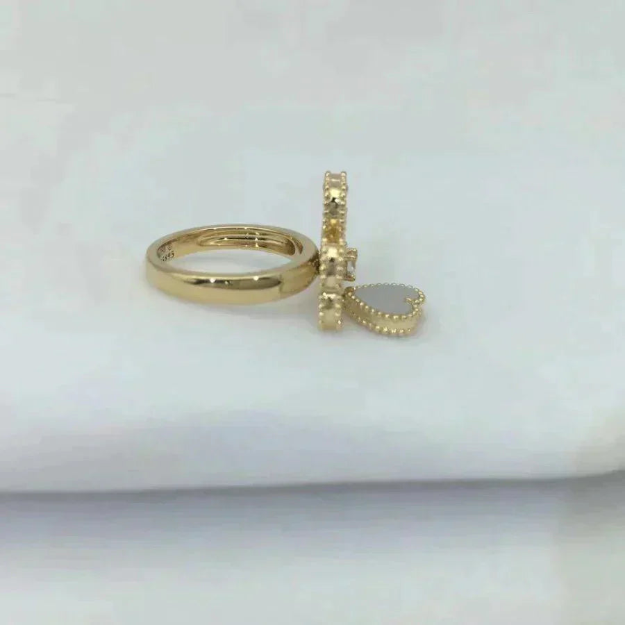 [✨Rose💎]SWEET CLOVER WHITE MOP RING