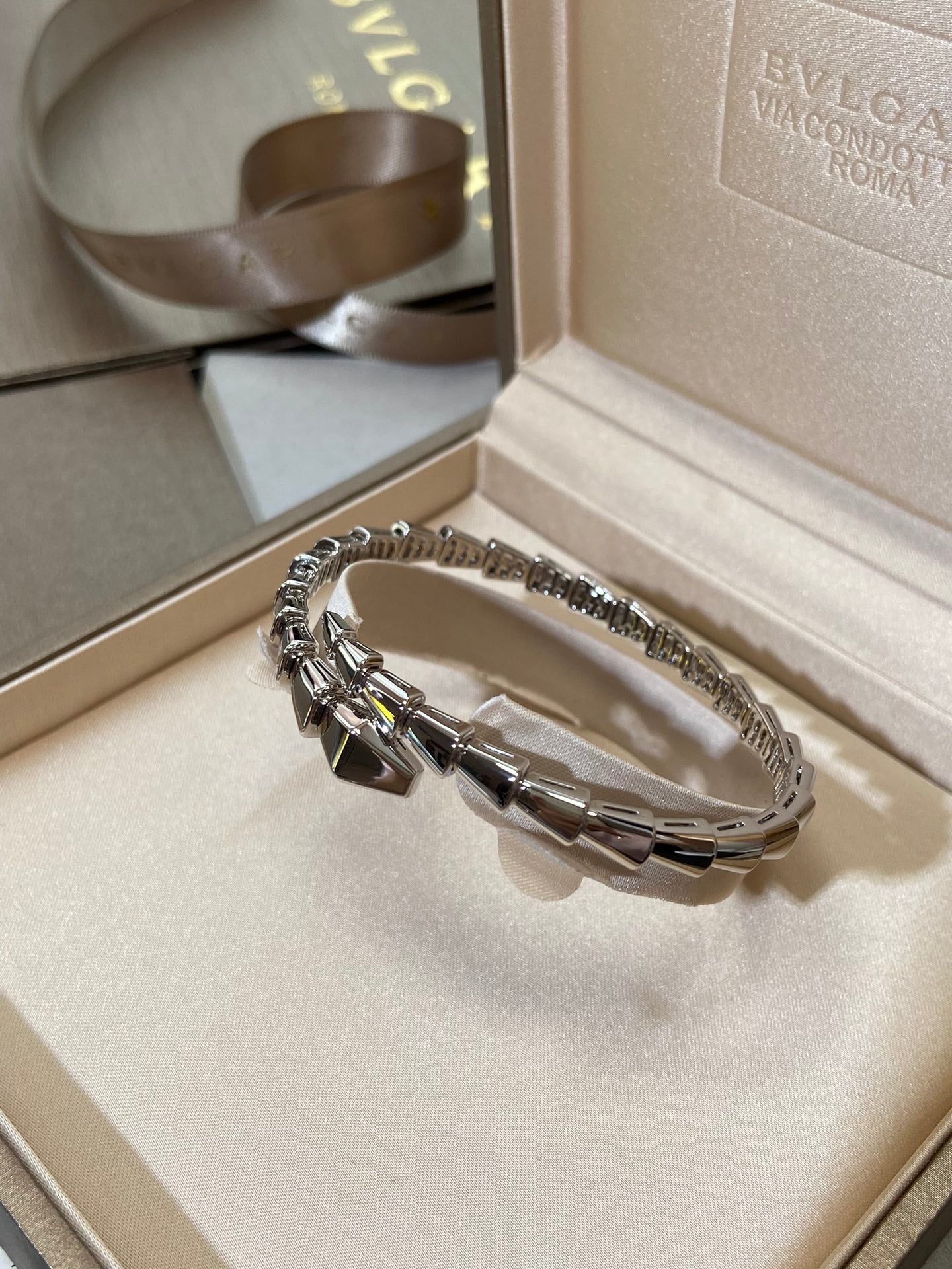 [✨Rose💎]SERPENTI VIPER SILVER BRACELET