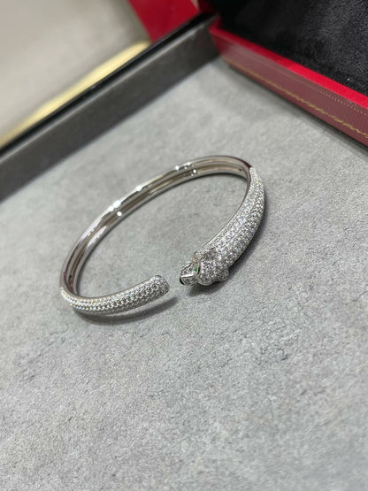 [✨Rose💎]PANTHERE FULL DIAMOND OPEN BRACELET