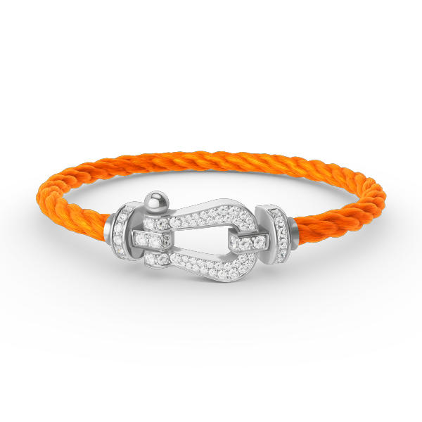 [✨Rose💎]FORCE LARGE HORSESHOE FULL DIAMOND BRACELET SILVER