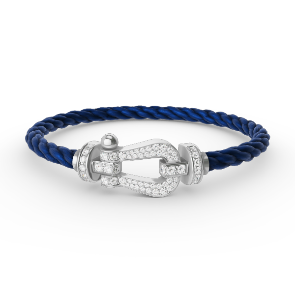 [✨Rose💎]FORCE LARGE HORSESHOE FULL DIAMOND BRACELET SILVER
